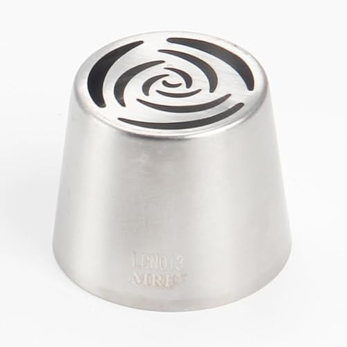 PUZYI Stainless Steel Extra Large Piping Tip, Rose Floral Nozzle Pastry Baking Tools for Cake Decorating Cupcake Flower Frosting Pip Floral Nozzles