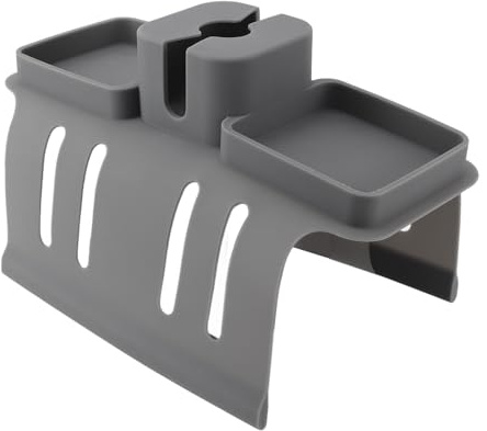 TOPINCN Reposabrazos para sofá, Portavasos de Silicona, Antideslizante, Bandeja de Mesa Reclinable, Antifugas, Portavasos para Sillón Reclinable con Diseño Antideslizante, Color Gris