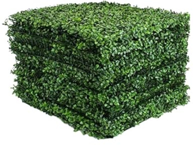 ZythrXLate Paneles murales de césped sintético Plantas Artificiales, césped, Fondo de Pared, decoración, Paneles setos boj for Interior y Exterior, hogar, jardín, balcón, Fiesta Boda(25X25cm-20pcs)