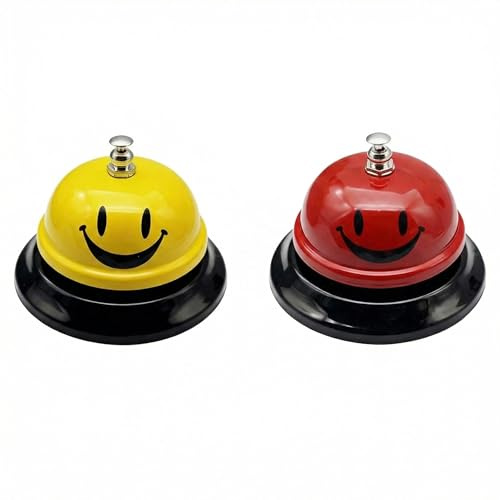Set of 2 Call Bell for Elderly,QIANSSE Red and Yellow Service Bells