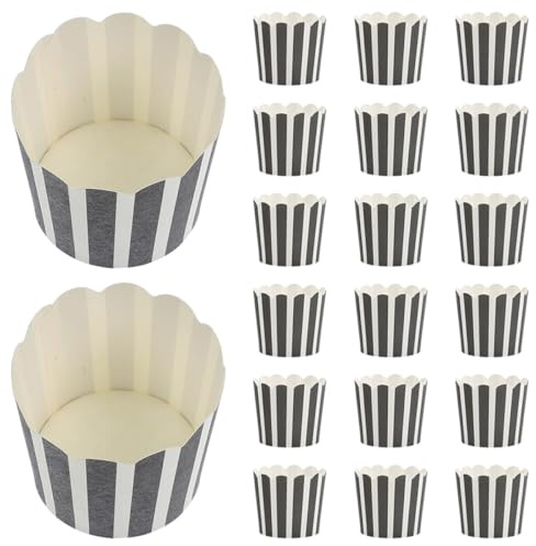 KICHOUSE 50 Capacillos para Cupcakes Mini Pequeños, Papel Resistente al Calor para Hornear, Moldes para Muffins y Cupcakes, Vasos de Papel para Repostería, Uso Profesional y Doméstico, 50