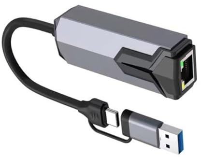 ZUJIABAO 2,5 Gbit/s Ethernet-Adapter, Typ C/USB auf RJ45-Kabel, direkte Verbindung, Gigabit-Netzwerk für Laptop-Zubehör, Typ C/USB-Gigabit-Adapter