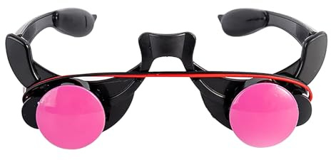 FakeFace LED Brille Leuchtende Rote Augen Brille Gruselmaske – Halloween Teufelsbrille Partybrille für Cosplay Rave Club Karneval Fasching Kostüm Zubehör Erwachsene