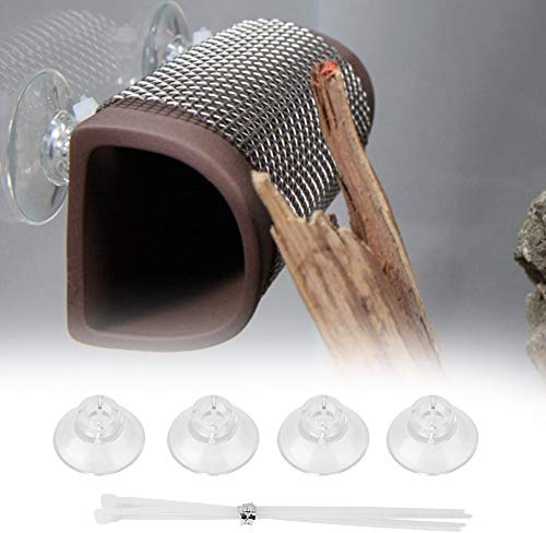 Pssopp Aquarium Saugnäpfe 20 Stücke Transparent Aquarium Saugnäpfe mit Kabelbinder für Aquarium Heizrohr Luftschlauch
