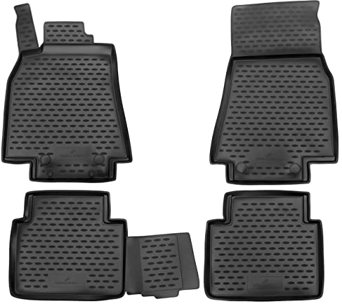 WALSER XTR Gummi Fussmatten Auto für Mercedes-Benz B-Klasse Sports Tourer (W245) 2005-2011, 100% passgenaue Auto Fußmatten, robuste Universal Fußmatte Auto, Gummimatten Auto