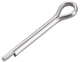 sourcing map Goupille Fendue - 1.5mm x 10mm 304 Inox Acier 2-Pinces Argenté Attache Clip Clé 30Pcs