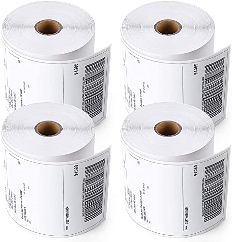 Direct 4x6 Thermal Labels 4 Rolls 1000 Labels Thermal Shipping Label Printer Paper Printer Labels Package White Mailing Labels for Address Shipping Postage Compatible with Direct Thermal Printers