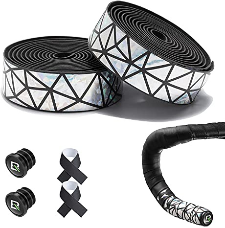 ROCKBROS Nastro Manubrio per Bicicletta da Corsa Strada Nastri 2 Pezzi per Bici MTB in PU+EVA 210 * 3cm Antiscivolo Antiurti