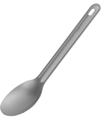 Cyrank Lightweight Camping Utensils Titaniums, Picnic Flatware Set, Travel Utensils Camping Silverware with Spork/Spoon Metal Cutlery Set for Outdoor Camping(Titanium Spoon)