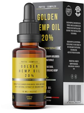 Golden Hemp Oil 20% Olio di Canapa Certificato ad Alta Concentrazione - Made in Italy by Hemp Phytomedical