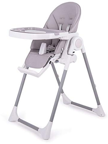 Babyhochstuhl, Kleinkinderhochstuhl mit abnehmbarem, verstellbarem Tablett, Rückenlehne, höhenverstellbarer Hochstuhl für Kleinkinder, grau little surprise