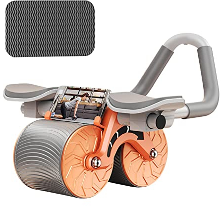 Automatisches Rebound-Bauchrad, Bauchroller, für Bauchmuskeltraining, Bauchrollermaschine mit Knieschoner, Bauchmuskeltrainingsgerät, Bauchroller-Trainingsgerät für Anfänger-Kerntr