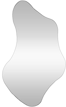 LC Home asymmetrischer Wandspiegel Rahmenlos Tropfen Spiegel Design Ganzkörperspiegel Westwing Schminkspiegel Größe:80x50cm