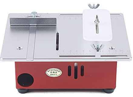 Mini sega circolare da tavolo 9200/min 96W, utensile da taglio desktop, alimentatore a 7 velocità, sega da tavolo regolabile portatile, sega circolare da tavolo di precisione per plastica, metallo