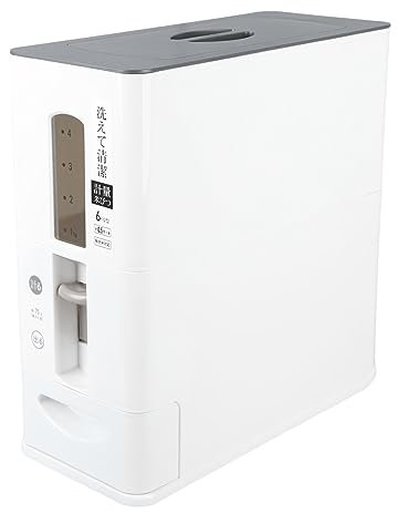 Automatic Rice Dispenser 6kg, Drawer-Type Household Grain Storage Box, Intelligent Dispensing for Beans, Rice, and Grains (White)