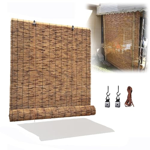 NEFMUKJ Tende a rullo in bambù per esterni 45 50 60 70 80 90 100 110 120 130 140 150 160 cm Tende Tenda a rullo Patio Tende di bambù per terrazze, balconi, patii, cortili, su misura