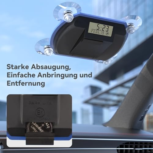 CloudValley [Reusabel Saugnapf Kompatibel mit Needit Park Lite Parkscheibe, Hitzebeständig Starke Haftkraft Ersatz Klebepads, Starke Aufkleber Parkuhr Klebepad Set für Windschutzscheibe, 8 Stück
