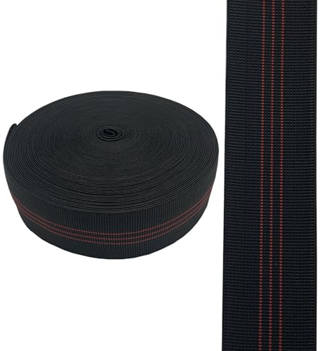 AngYang23 65.6 ft Sofa Elastic Webbing Elasbelt Stretch Latex Band Furniture Repair DIY Upholstery Modification Elasbelt Chair Couch Material Replacement (Red 5cm 20m)