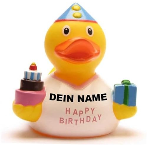 DUCKSHOP Badeenten - personalisierbar (Geburtstag Ente Mädchen)