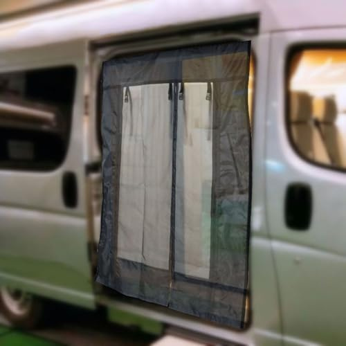 Alanmoship Sliding Door Fly Screen 133 X 180cm Van Side Door Mesh Net Insect Screen Dual Layer For Fiat For Ducato Motorhomes RV