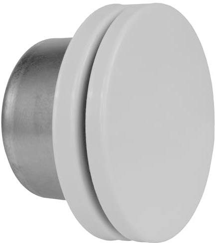 Difusor de ventilacion | Difusor aire acondicionado | Valvula de Techo o Pared para cocina, baño | Rejilla de Ventilación redonda ajustable en Chapa Acero | Boca de extracción (Plana, ø100mm)