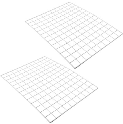 Cabilock Panel De Cuadrícula Metálica Grande 48,5x37,5 Cm Rejilla De Hierro Blanca Para Pared Soporte De Fotos Decoración Colgante Para Jardín De Infancia y Supermercado 2 Piezas