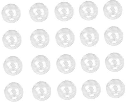 Hohopeti 100stücke Transparente Hohlglaskugeln Mit Loch Zubehör Für Ohrringe Diy-schmuck-material Schmuckherstellungs-accessoire Glasschmuck-elemente