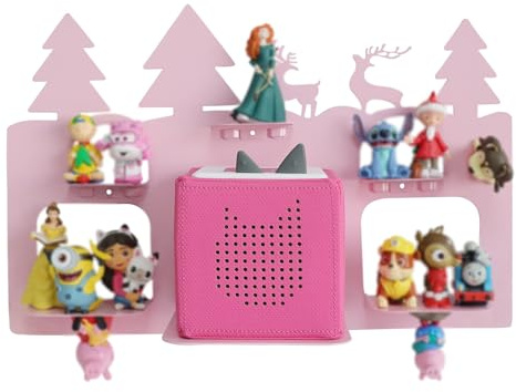 Raweao Shelf for Tonies, Metal Wall Shelf for Toniebox, Metal Magnetic Storage Shelf for Tonies 15-25pcs Display Shelves for Children’s Room Decoration
