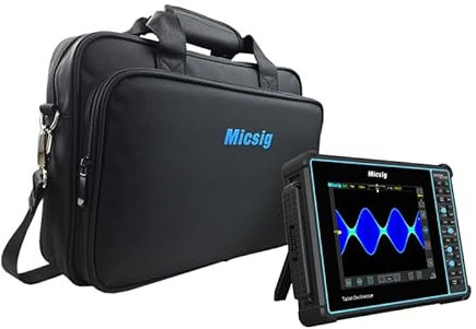 Micsig Tablet Oscilloscope STO1004 STO2002 STO Series Lab Oscilloscopes 100/200Mhz 2/4 Channel Oscilloscopes Oscilloscope Automotive(STO2002 200Mhz 2ch Handbag kit)