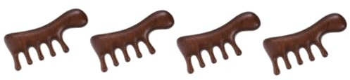 FOMIYES 4 Stück Kamm aus Sandelholz lockengel lockenstyler head massage lockiges haar handmass kein statischer Kamm Holzpickel Massagekamm aus Holz Antistatischer Kopfmassagekamm Holzkamm