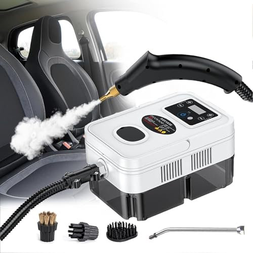 GLBMXDD Limpiador a Vapor de Alta presión, máquina de Limpieza a Vapor portátil de Alta Temperatura de 1600 W, Limpiador a Vapor Natural de Mano presurizado, para Cocina, baño, automóvil,White
