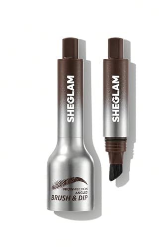 SHEGLAM Brow-Fection Angled Brush & Dip Upgraded Microblading Eyebrow Pen Long Lasting Waterproof Easy To Color-Chocolate