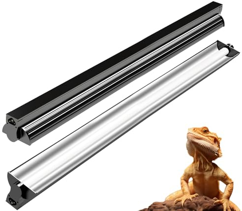 39W T5 10.0 UVB Reptile Light Fixture – 34” Linear UVA/UVB Lamp with High Output for Bearded Dragons, Tortoises & Lizards, Perfect for Desert & Tropical Terrariums