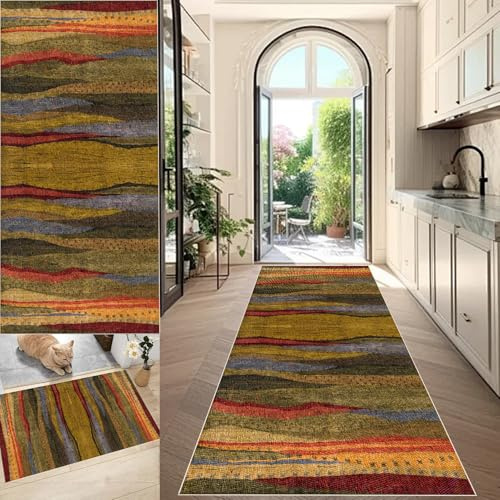 Alfombras Pasillo Larga Modernas Alfombra de Cocina Antideslizante Alfombra de Corredor 90 x 300 cm Alfombras de área Alfombra Entrada del Salón Lavable Alfombra Habitacion Alfombrillas de Cocina