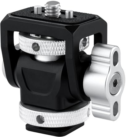 SITTO Camera Monitor Mount with Cold Shoe Mount and 1/4-20 Screw Compatible with Field Monitor,LED and Video Shooting Photography Accessories,for DJI OSMO 360,Insta 360 X4/X5