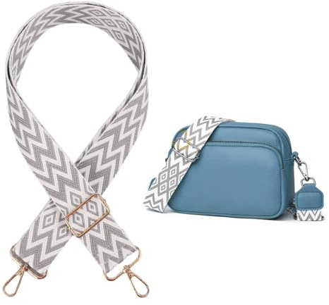 JYNXOR Taschengurte zum Wechseln, Verstellbarer Schultergurt Taschengurt, 3.8cm Breit Schulterriemen, Schultergurt für Taschen, Taschenriemen Zubehör Tragegurt für Schultertasche Tragetaschen, Grau