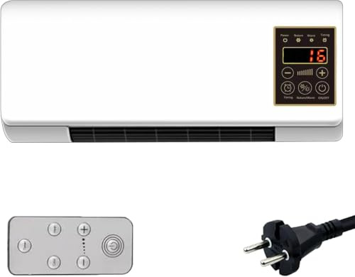 Aire Acondicionado Portátil,Ventilador De Pared Con Control Remoto, Aire Acondicionado Portátil Compactos, Aire Acondicionado Sin Unidad Exterior para Hogar, Dormitorio, Salón