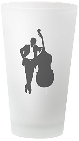 CafePress Man with Double Bass Pint Glass, 16 oz. Drinking Glass