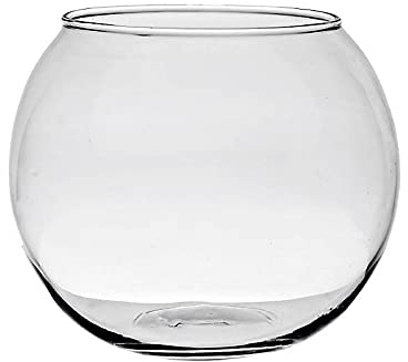 CRISTALICA Vase Blumenvase Kugelvase Bubble Ball Transparent D 11 cm Handgeformtes Glas Jedes Stück EIN Tischdeko Hochzeitdeko Raumdekoration