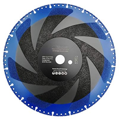 SHDIATOOL Diamond Cutting Disc 12 Inches / 300mm Vacuum Brazed Cut-Off Wheel for All Purpose Demolition Blade for Stone Iron Steel Metal