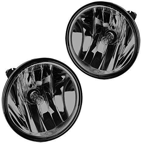 Driving Fog Lights Lamps Replacement for Chevy 07-14 Suburban/Tahoe/ 07-13 Avalanche/ 10-13 Camaro/ 15-16 Colorado/ 15 Silverado/GMC Acadia/Yukon/Yukon H16 12V 55W Halogen Bulbs (Smoke Lens)
