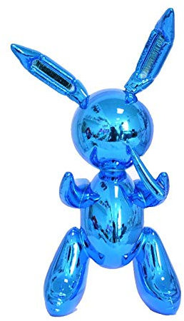 MWBLN Statua Scultura,Palloncino Coniglio Simpatici Animali Scultura in Resina, Decorazioni per Matrimoni Stile Nordico Accessori per Decorazioni per la casa L Blu
