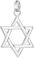 NKlaus 925 Sterlingsilber Silber Anhänger Davidstern Hexagramm Charm Kette 20x20mm 5066