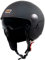 ORIGINE Motorradhelm Jethelm Rollerhelm mit Visier ECE Zertifizierung (SOLID MATT Black,L)