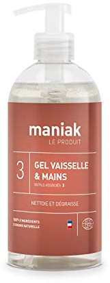Liquide Vaisselle et Main Maniak - Produit écologique & Respectueux – Nettoie et Dégraisse Efficacement