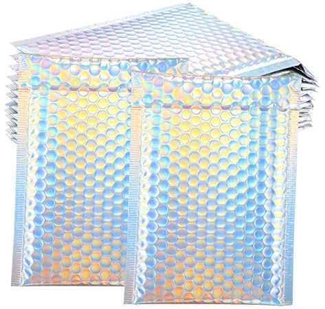 VALICLUD 12 Stück Luftpolstertaschen Selbstklebend Kleine Versandfähige Verpackungstaschen Bunte Metallic Versandumschläge Für Sicheren Versand Und Lagerung