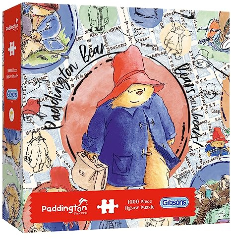 Gibsons Paddington Bear 1000 Piece Jigsaw Puzzle for Grown Ups | Favourite Classic Character Sustainable Family Jigsaw Premium 100% Recycled Board Great Gift for Adults Teens