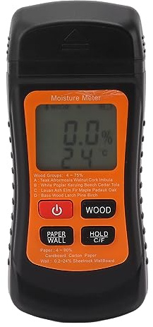Humidimètre en Bois de Type Broche Numérique de Grande Précision avec Rétro-éclairage pour Bois de Chauffage