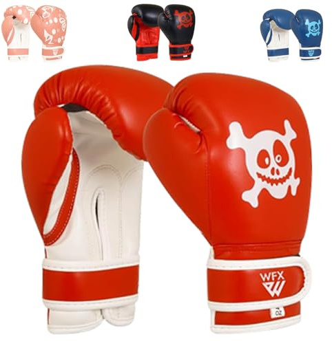 WFX Kids Boxing Gloves 4oz, 6oz Professional MMA Sparring Junior Muay Thai Gloves Kickboxing Punch Bag Training Fighting for Young Fighters