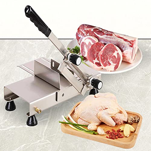 Cortadora de Carne para Uso doméstico o Comercial, cortadora Manual de Carne para Costillas, máquina cortadora de Huesos de Acero Inoxidable para el hogar, chuletas de Pollo, Corde